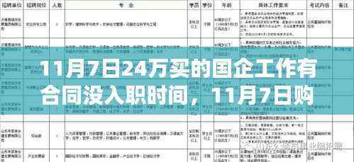 国企岗位购买全流程指南,从合同签订到正式上岗,11月7日购买国企工作的关键步骤与注意事项