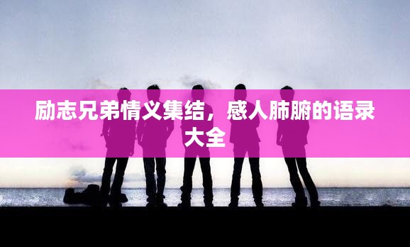 励志兄弟情义集结,感人肺腑的语录大全